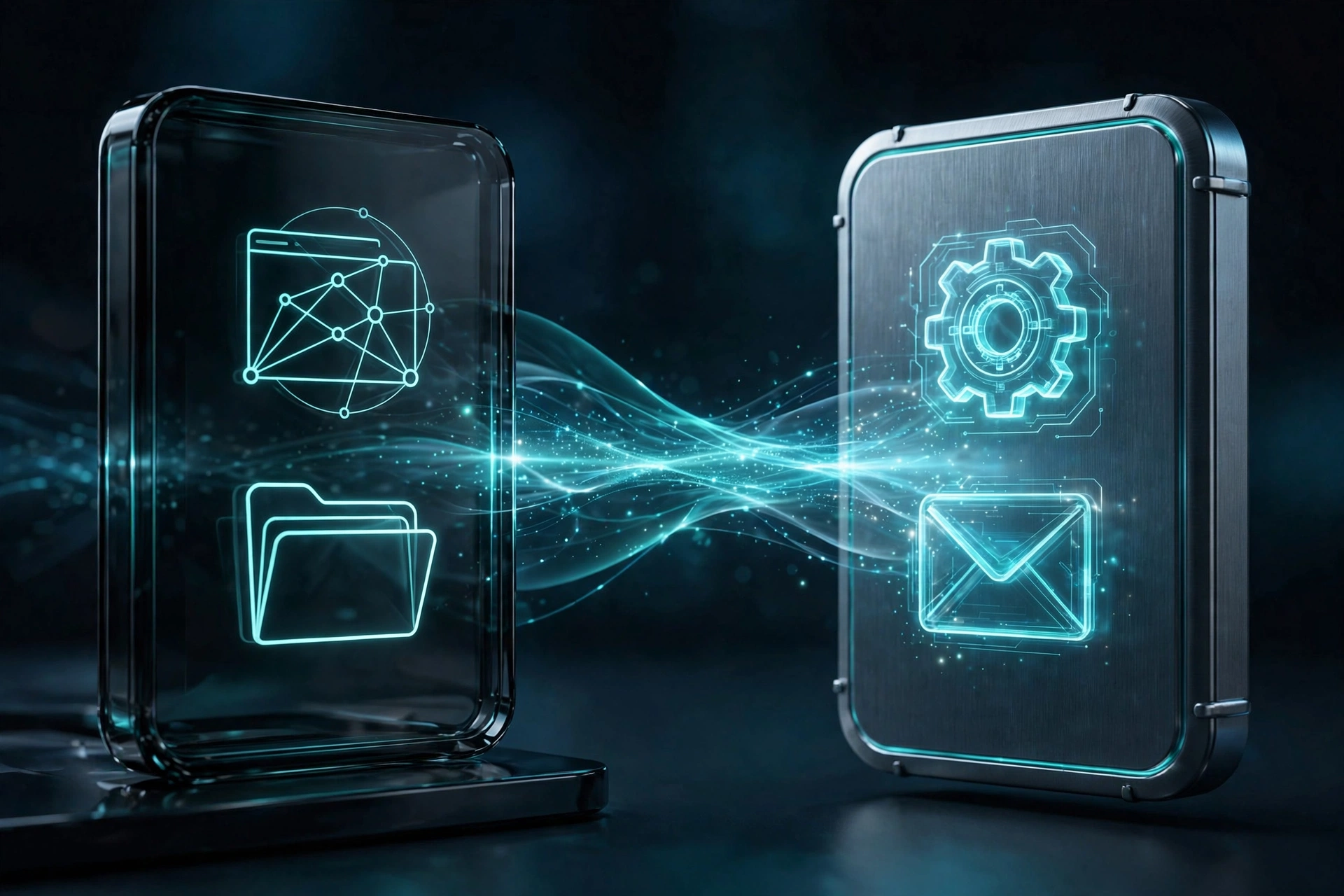 Two connected control modules illustrating cPanel and WHMCS integration for reseller hosting